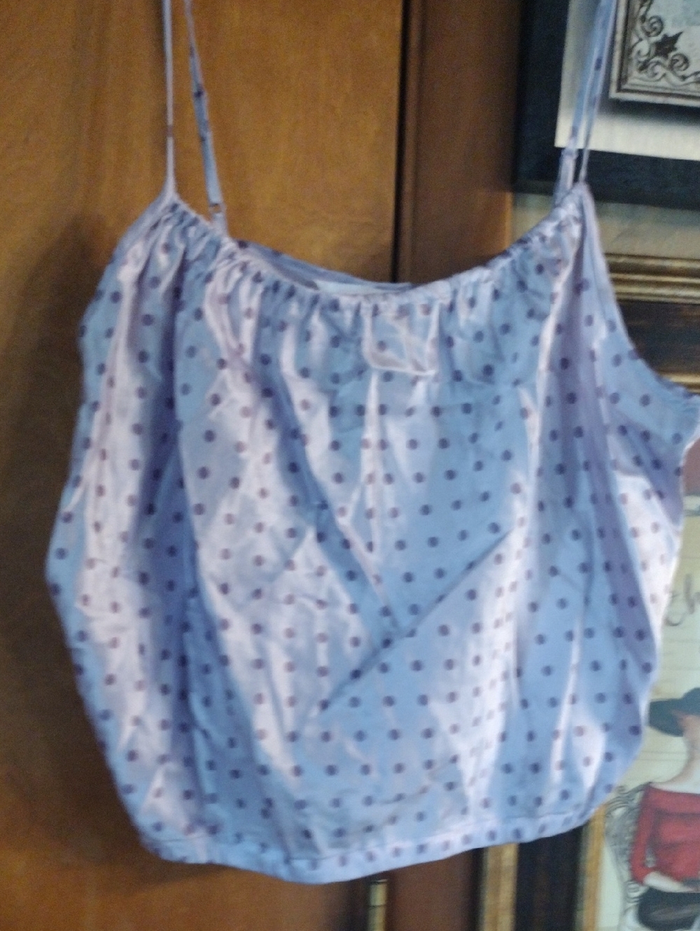 Victoria's Secret Lavender Polka Dot Silk Camisole